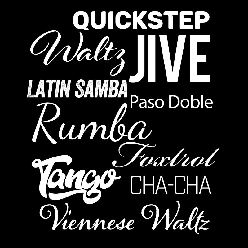 Mots de danse de salon - Waltz Tango Foxtrot Cha Cha