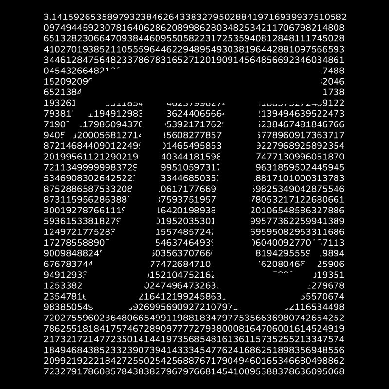 Numéro de cercle Math Pi