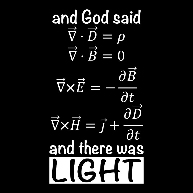 Blague de nerd de la physique de l'équation de Maxwell