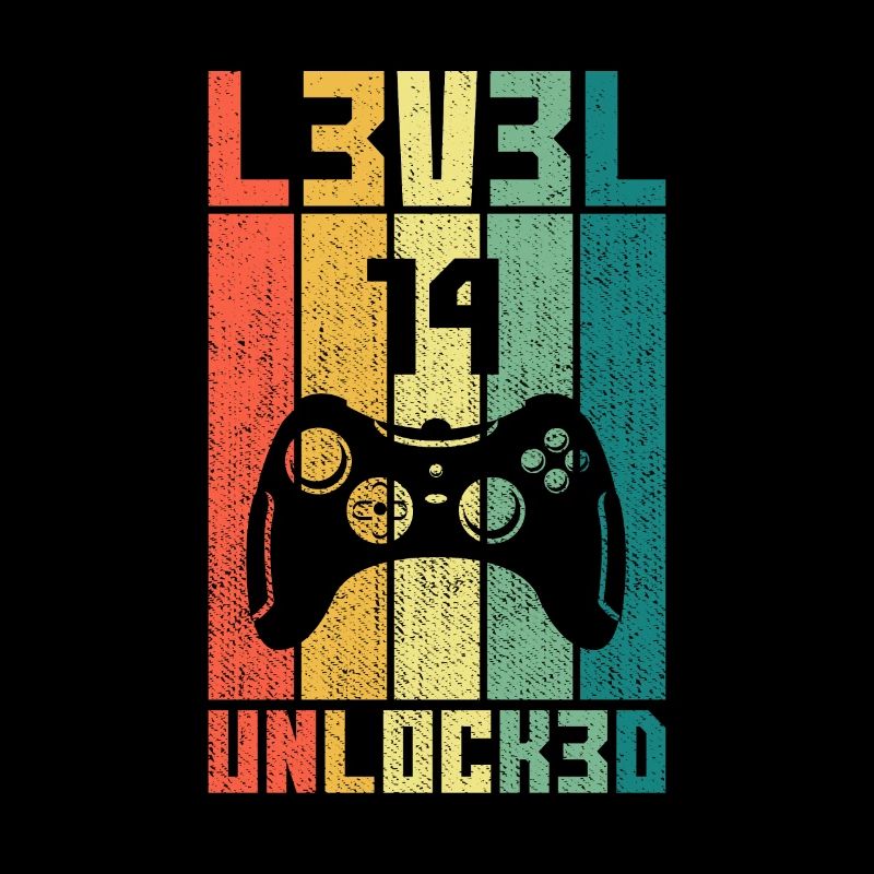 Level 14 Unlocked Zocker 14 Geburtstag Geschenk