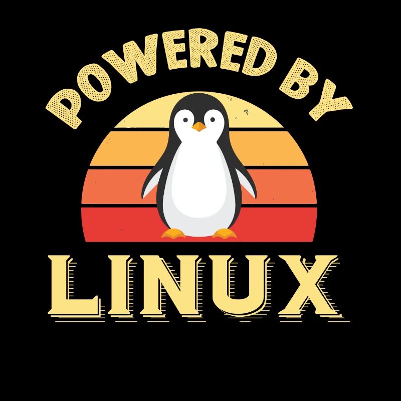 Alimenté par Linux Rétro Vintage Geek