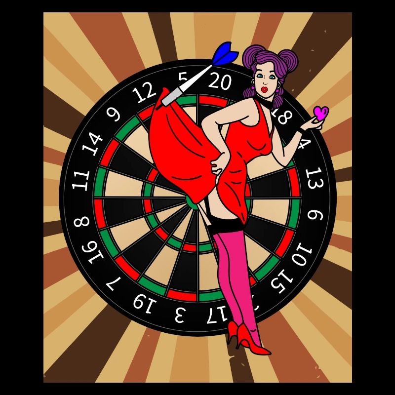 Jeu de fléchettes Joueurs avec fléchettes