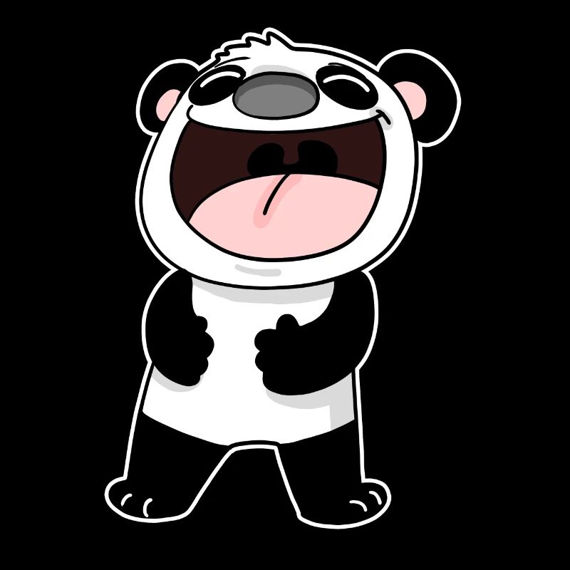 Doux panda riant