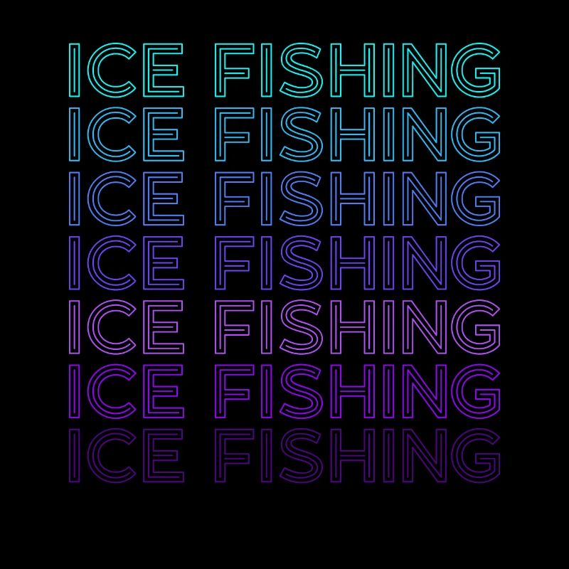 Pêcheur de pêche sur glace Retro