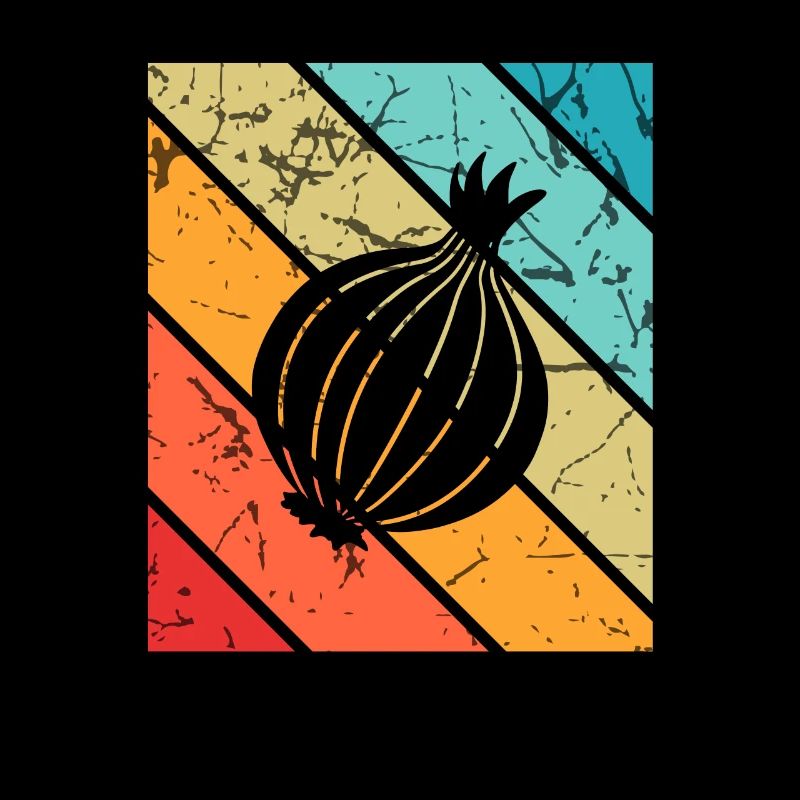Onion Lover Retro Vegetables Vegan Gift idea