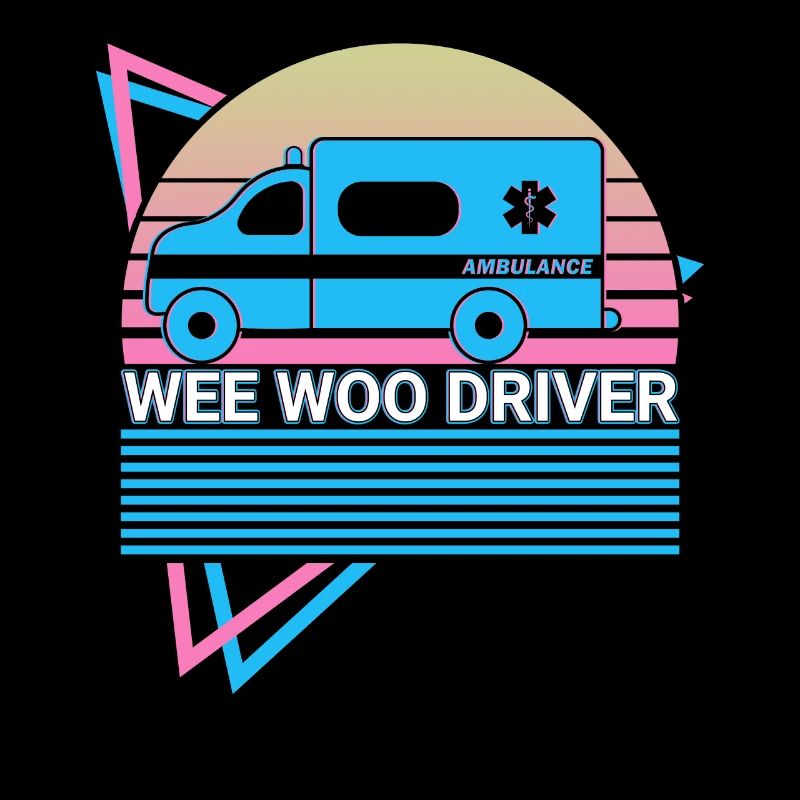 Wee Woo Driver Krankenwagenfahrer Retro