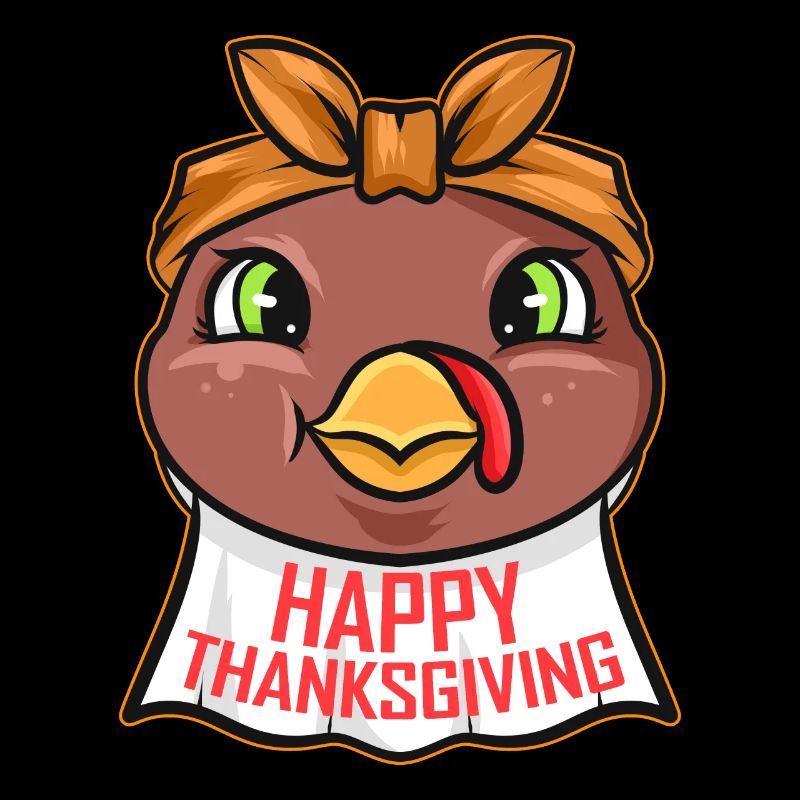 Dinde avec bave de serviette Bib Joyeux Thanksgiving