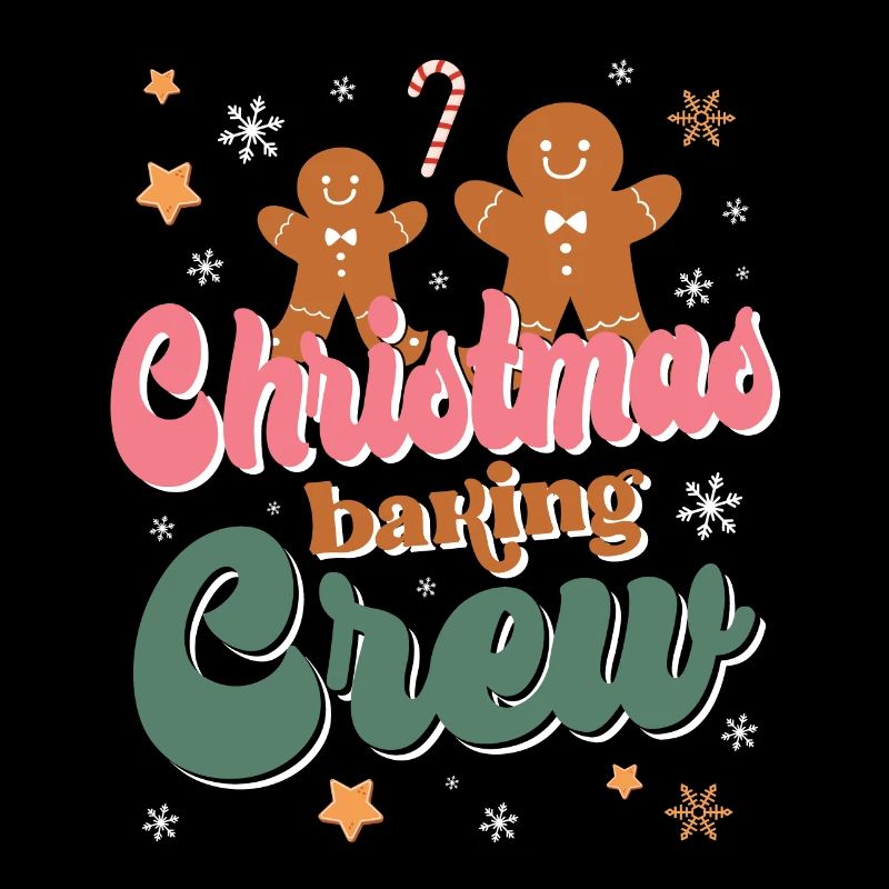 Funny Gingerbread Christmas Baking Crew