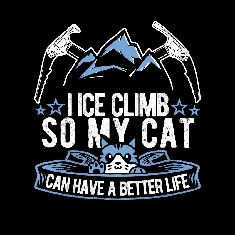 Chat grimpant sur glace