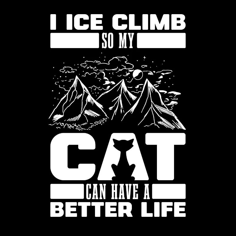 Chat grimpant sur glace