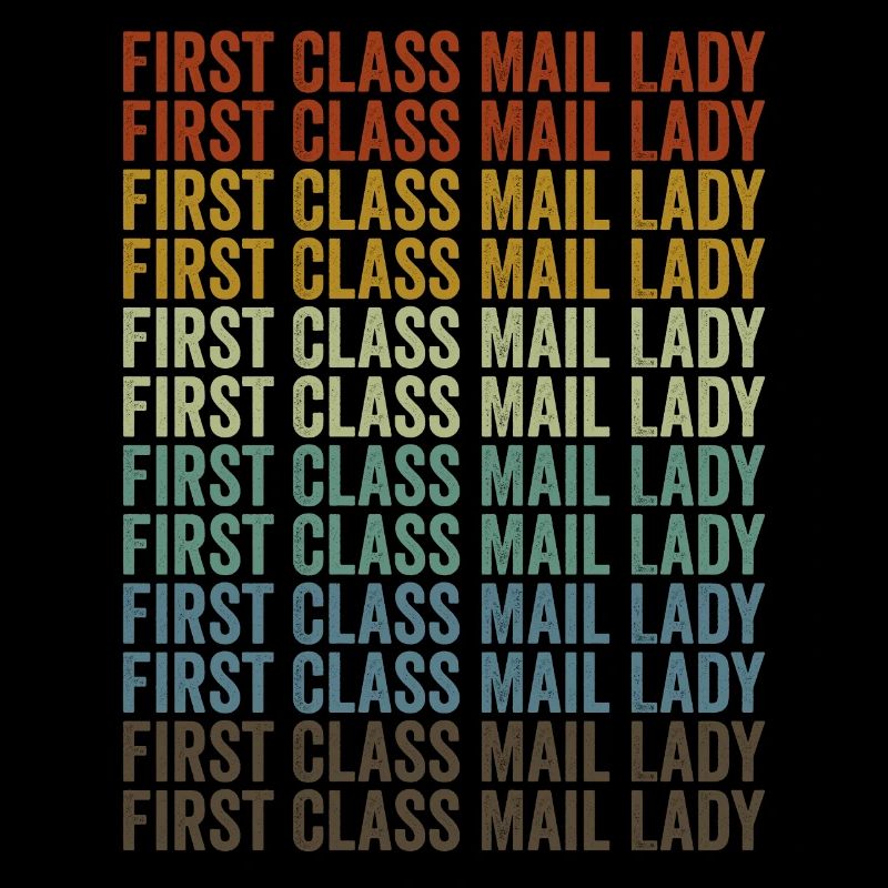 First Class Mail Lady Postangestellte Mail Lady