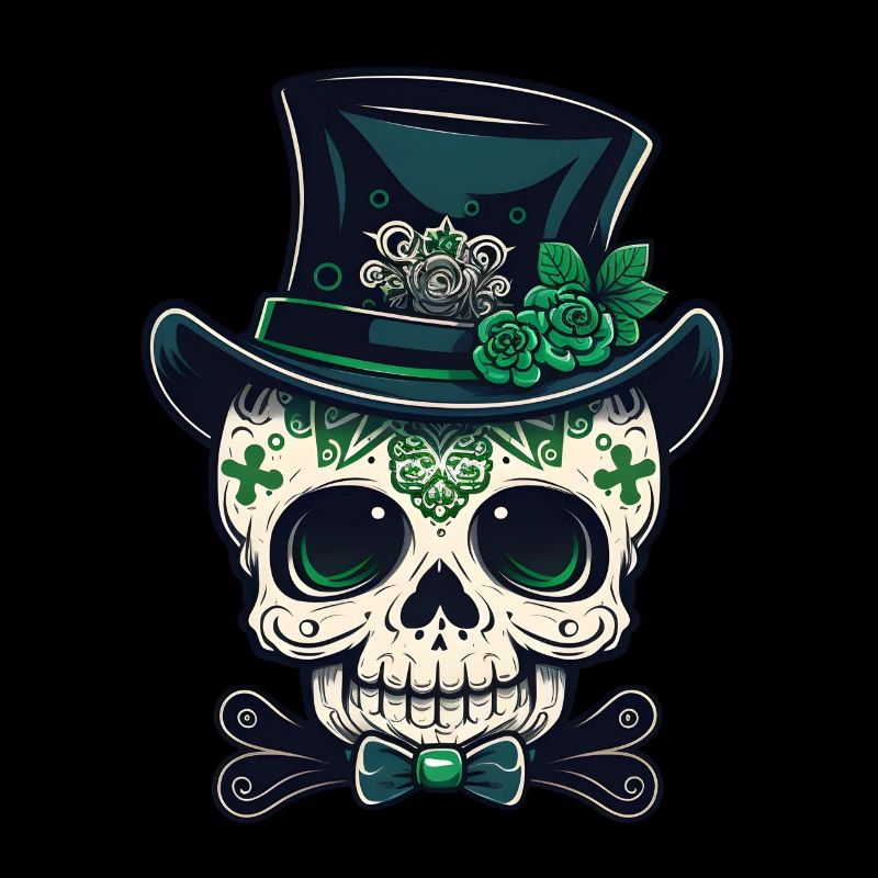 Sugar Skull St Patrick's Day, Irish Sugar Skull