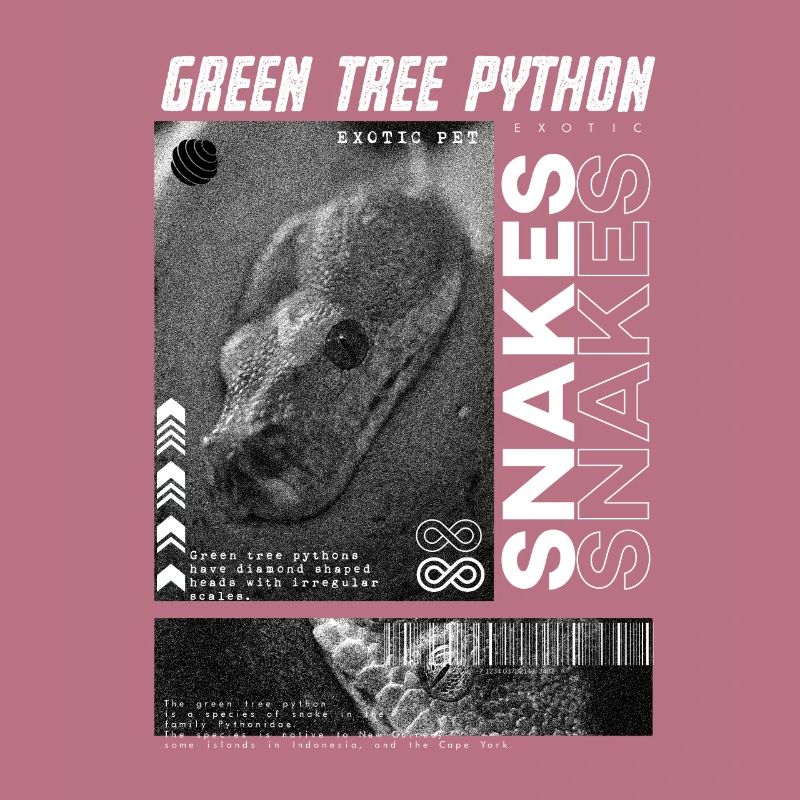 Green Tree Python Modern Streetwear Reptile Keeper