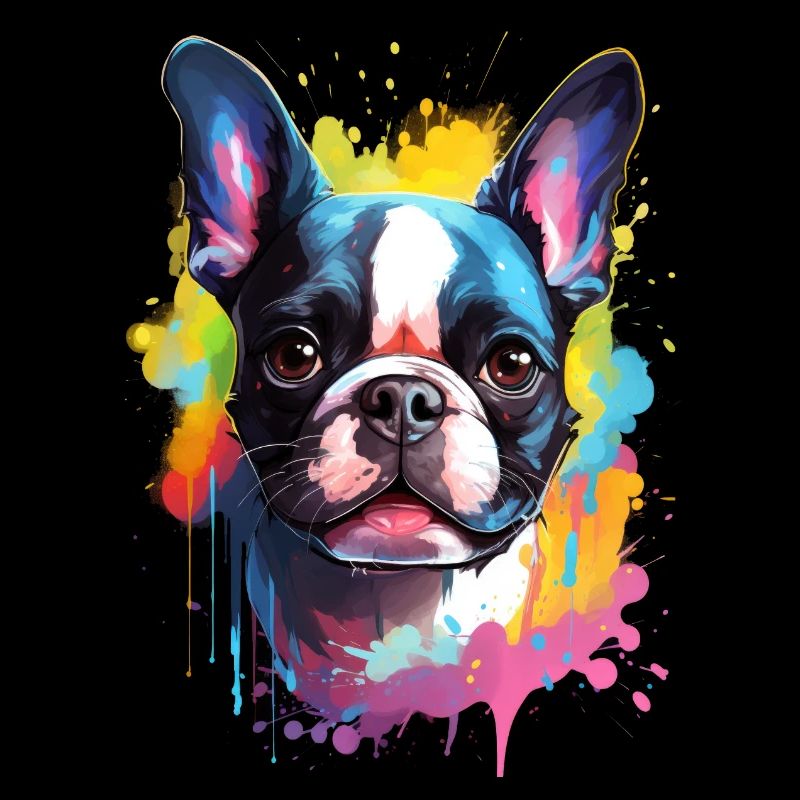 bunter Boston Terrier - bunte Hunde