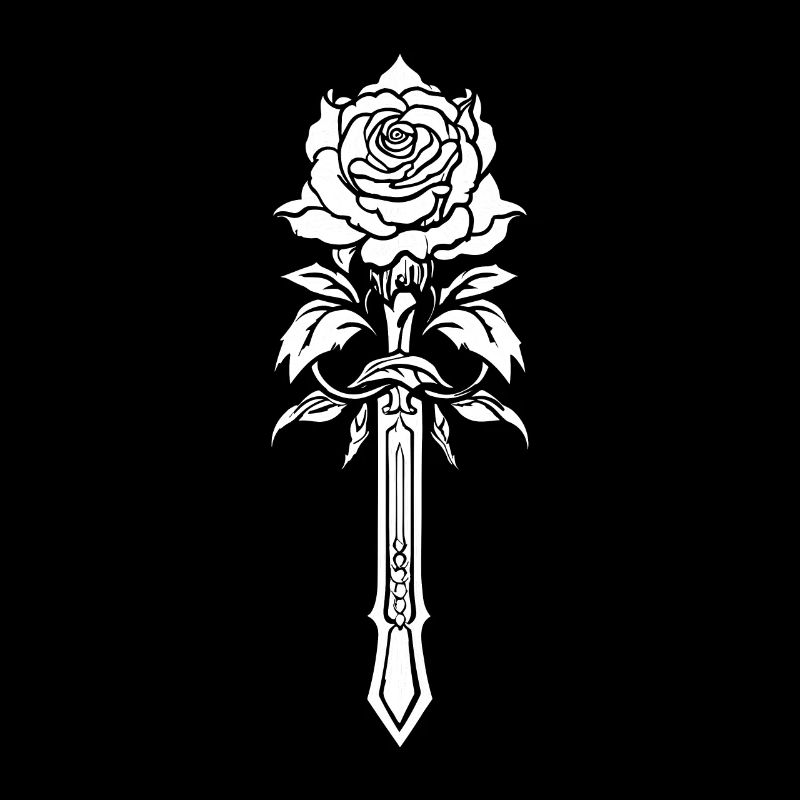 Red Rose Goth Sword