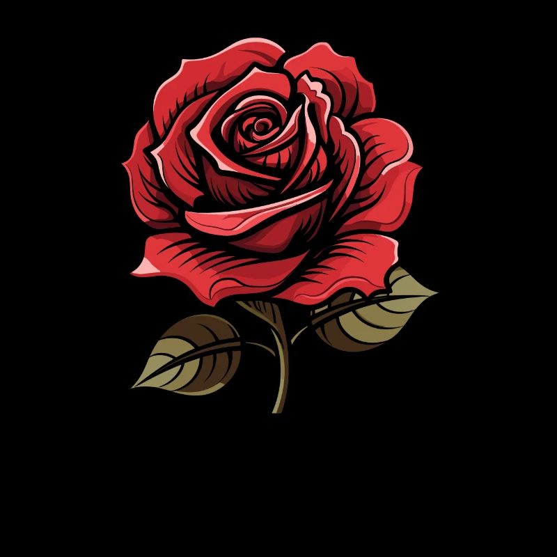 Red Rose Goth Cool