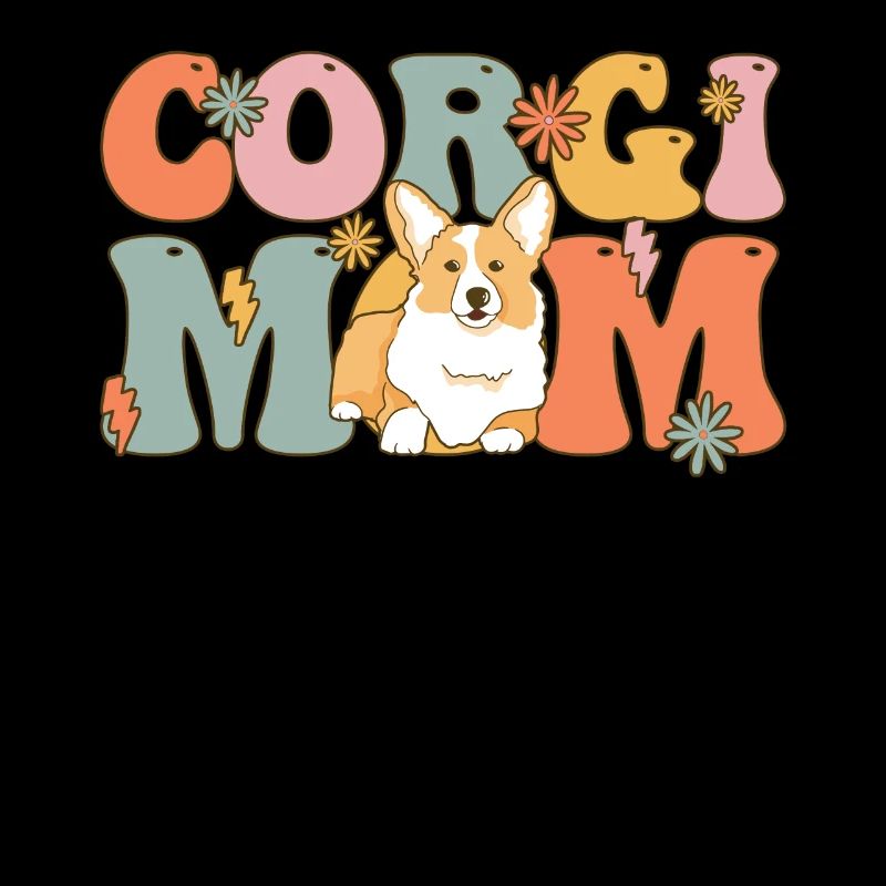 Groovy Corgi Mom Hundemutter