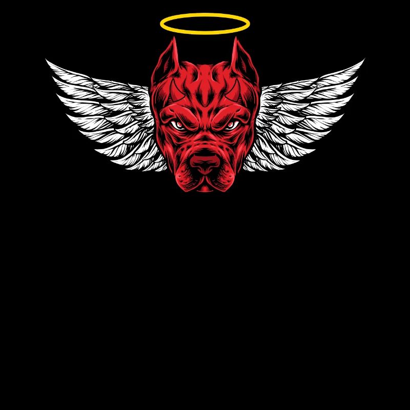 Angry Devil Pitbull Chien T-shirt