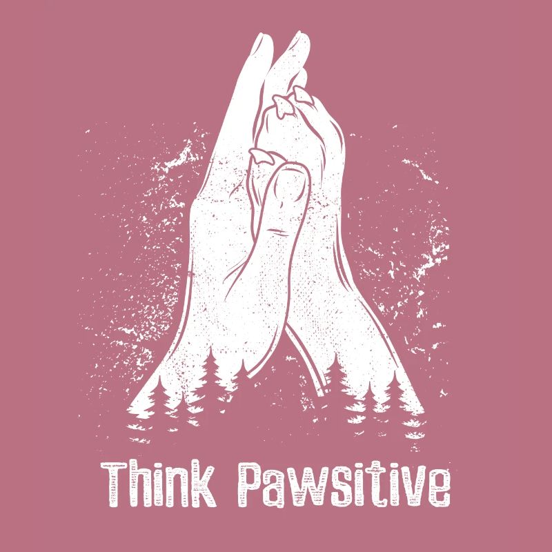 Think Pawsitive - Hand + Hundepfote - High Five