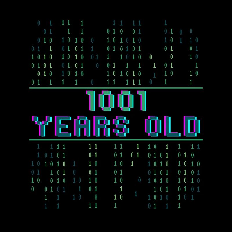9. Geburtstag 9 Jahre alt Binärcode Informatik