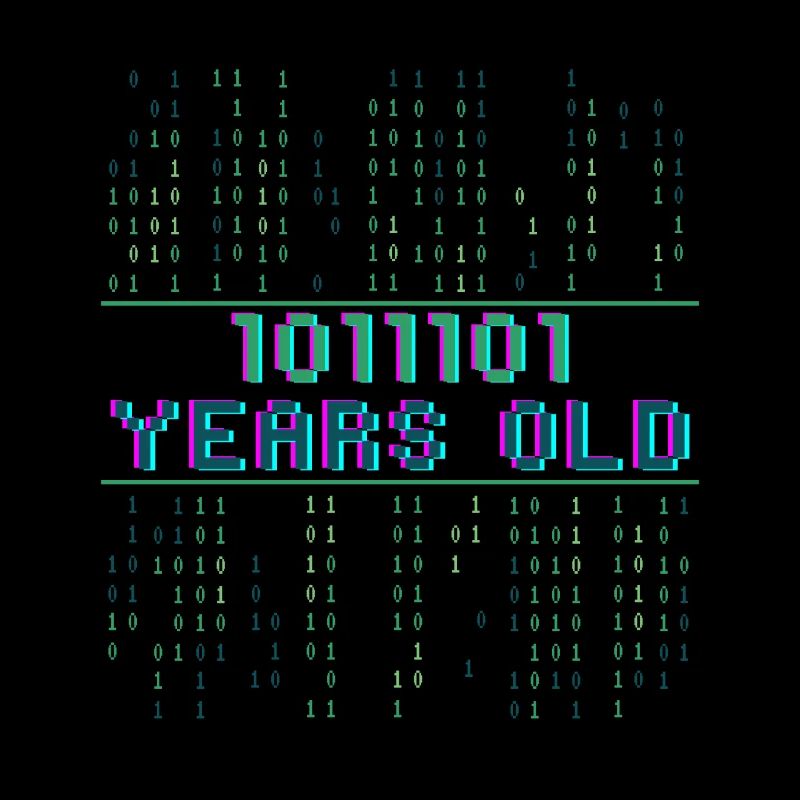 93. Geburtstag 93 Jahre alt Binärcode Coder