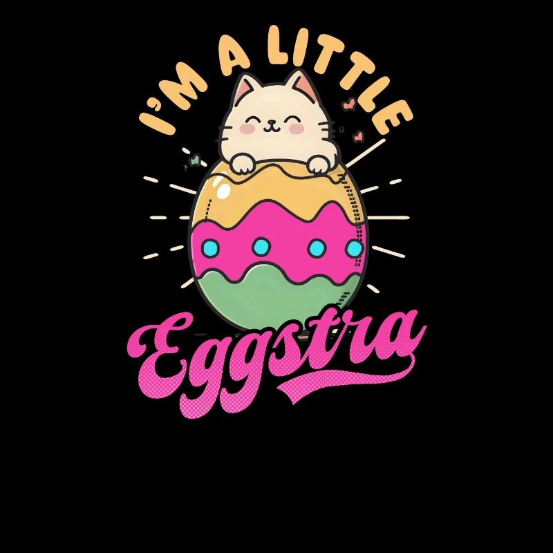 Katze Ostern Ich bin Little Eggstra