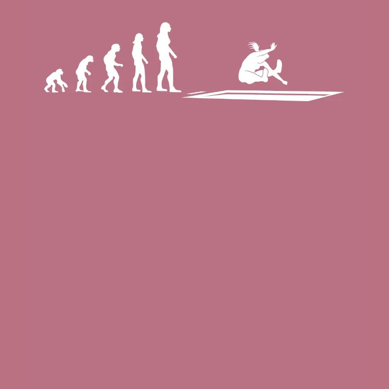 Weitsprung Evolution Athletin Geschenk