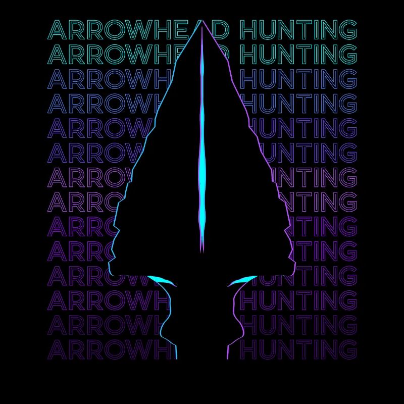 Chasse à la pointe de flèche Chasseur de pointe de flèche rétro