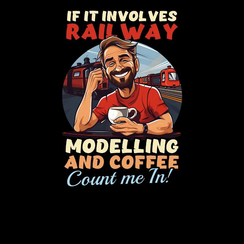 Modelleisenbahn mit Modellierkaffee, in dem ich bin