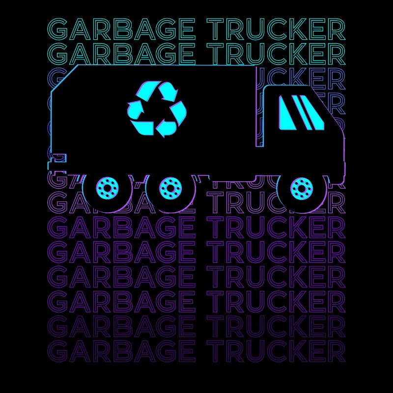 Garbage Trucker Recycling Trash Truck Waste Sorting