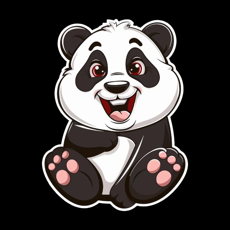 Exubérant Panda Buddy Sticker