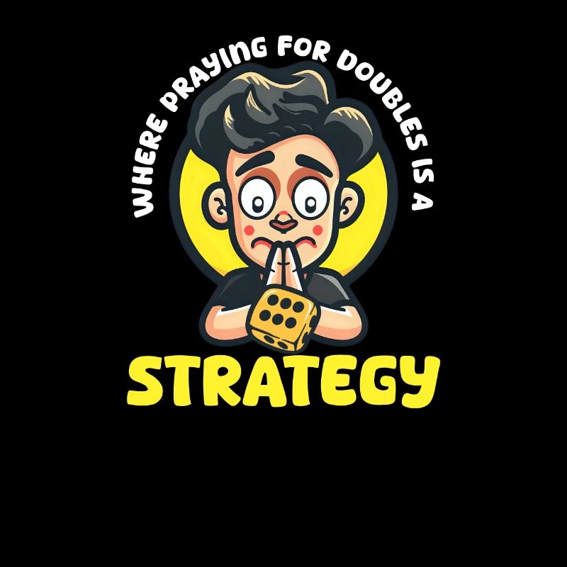 Funny Backgammon Praying For Doubles Is Strategy