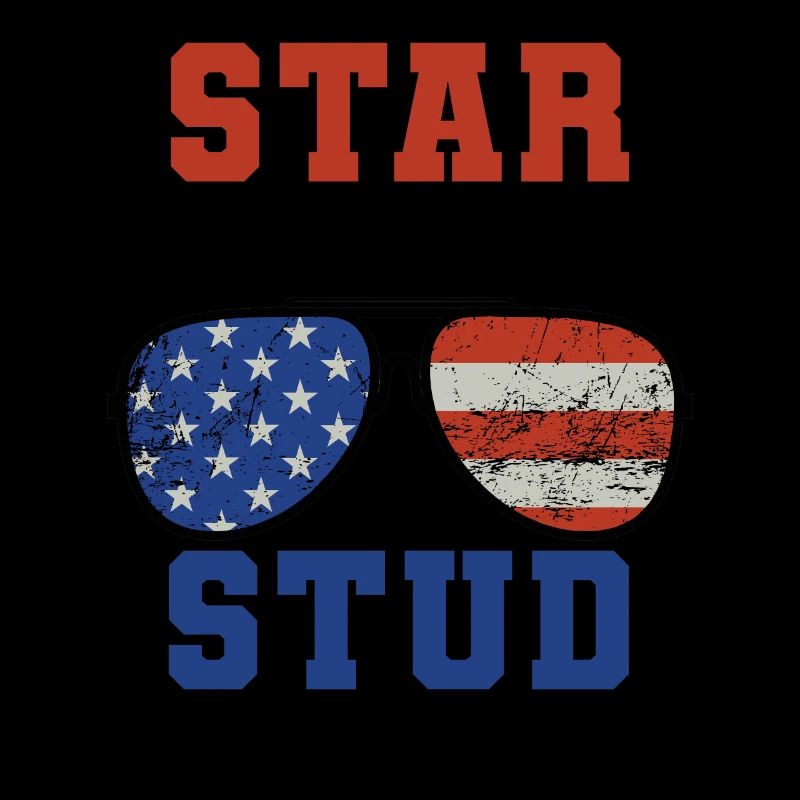 Star Spangled Stud Signe de paix Drapeau des États-Unis