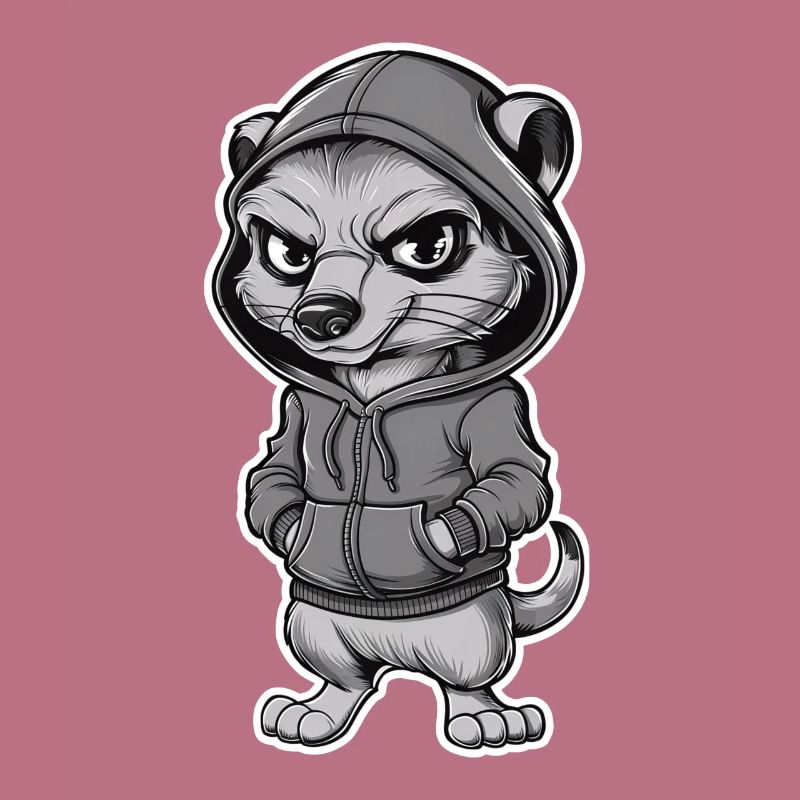 Suricate cool dans un sweat à capuche élégant