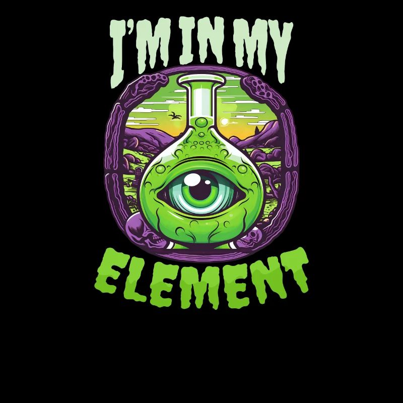 Professeur de chimie d’Halloween dans mon élément chimiste