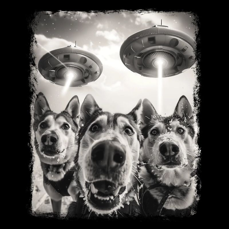 Mushing Sled Dog Sledding UFO Alien Extraterrestri