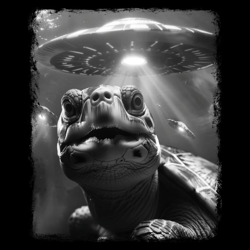 Turtle Sea Turtle UFO Alien Außerirdis