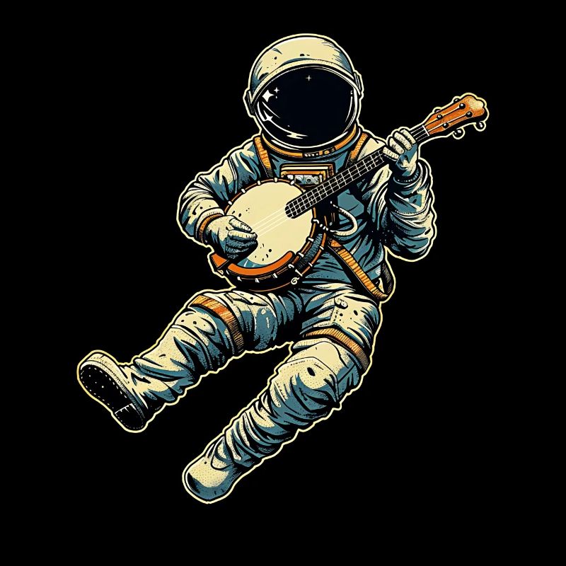 Astronaute Space Bluegrass Banjo Player