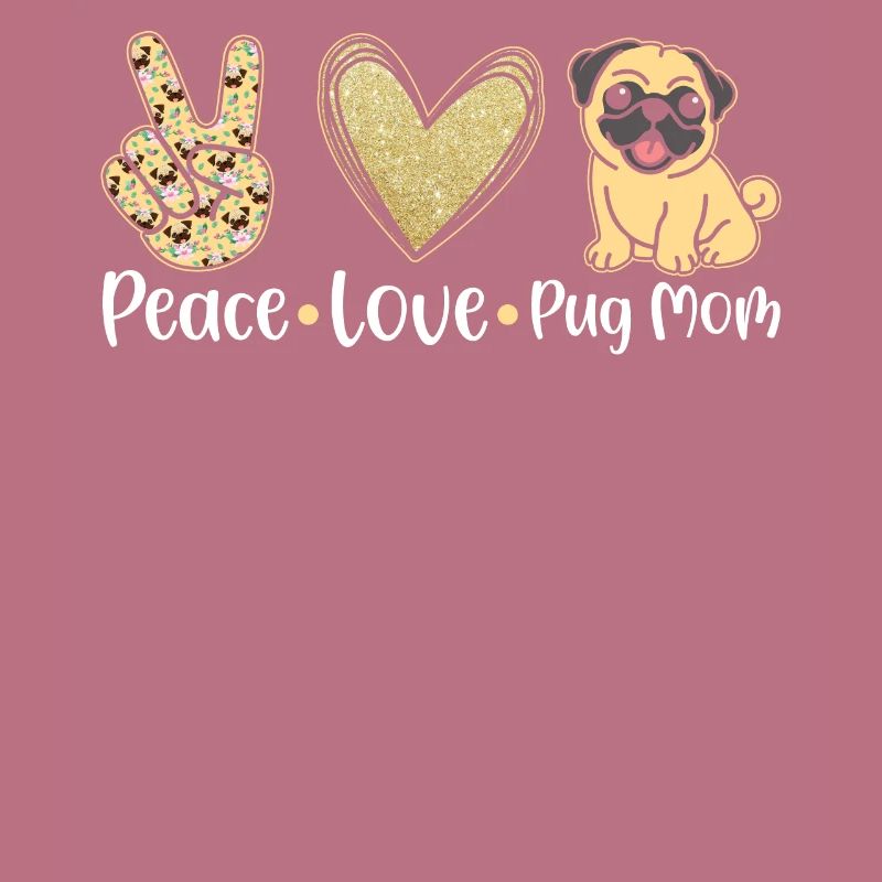 Frieden Liebe Mops Mutter Welpen Mutter Mops