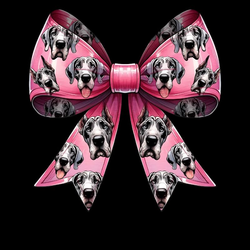 Coquette Bow Great Dane Dog Mom Pattern