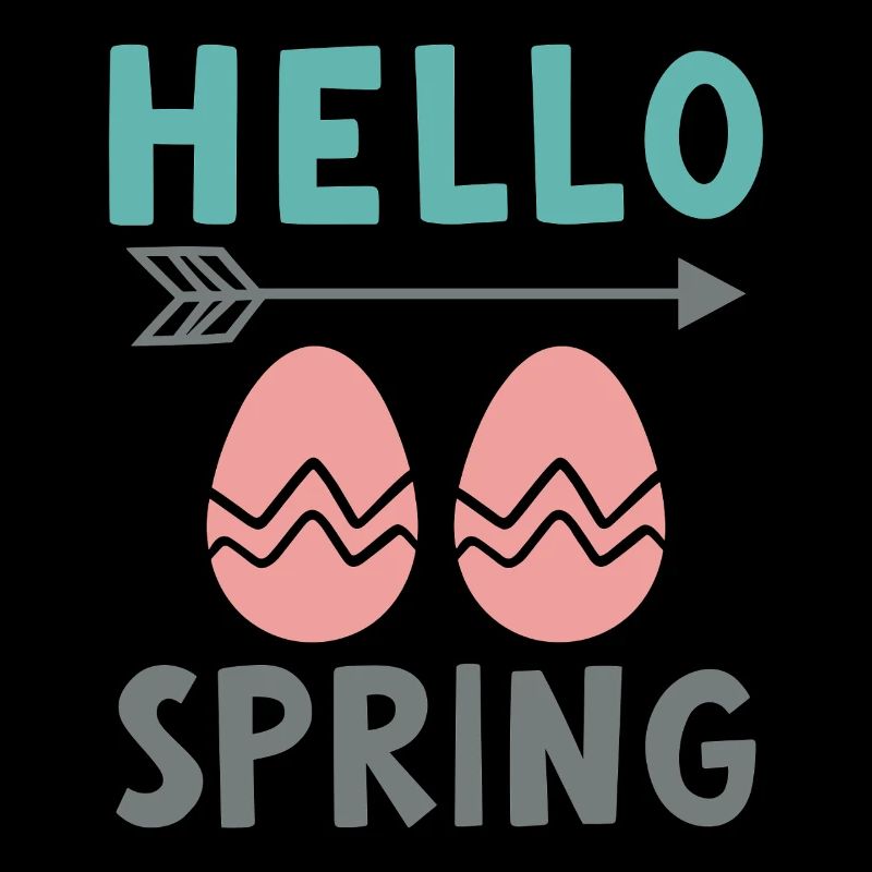 Hello Spring Spring Design with Easter Eggs
