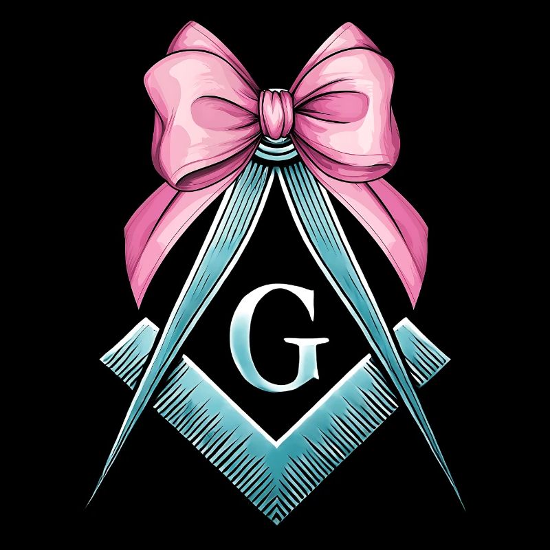 Coquette Bow Square Compass Masonry Mom