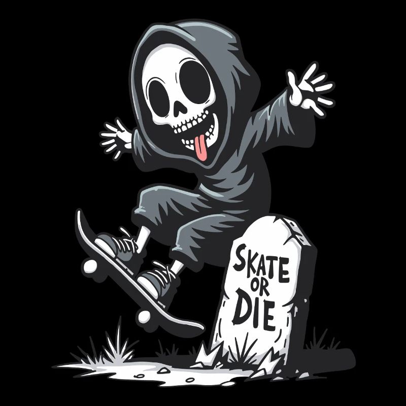 Skate or Die – Grim Reaper on a skateboard