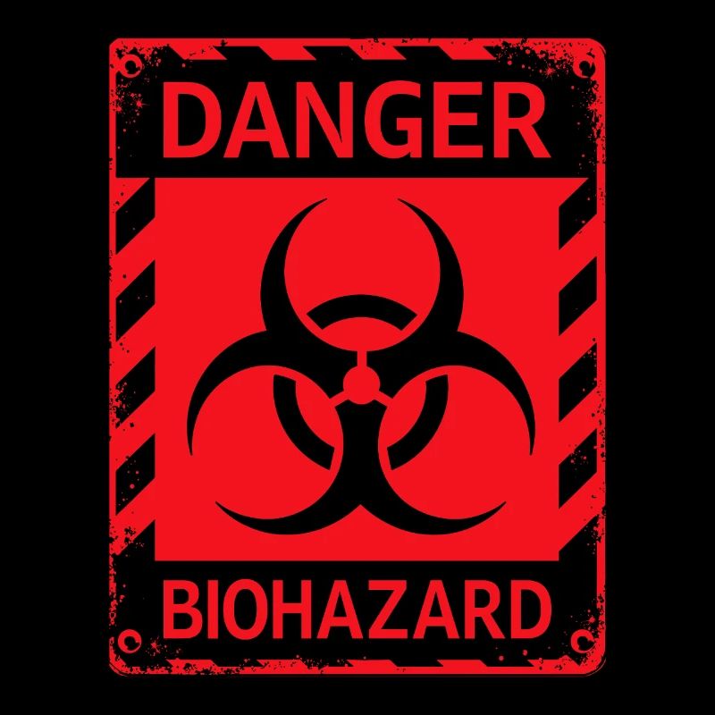 Danger Biohazard Grunge Zombies Apocalypse