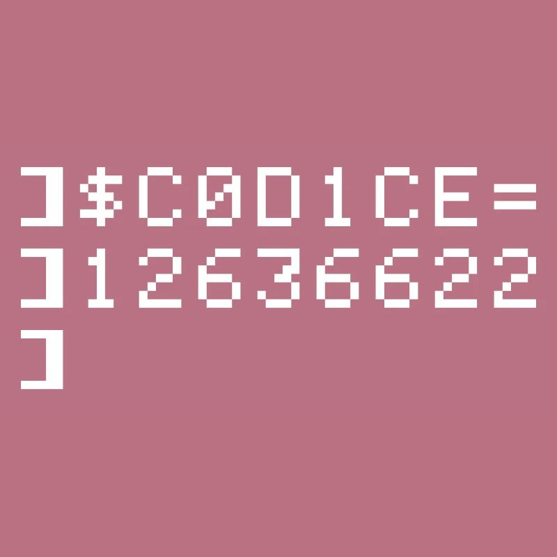 C0D1CE Codice 8-Bit Esadecimal Code Nerd Pix