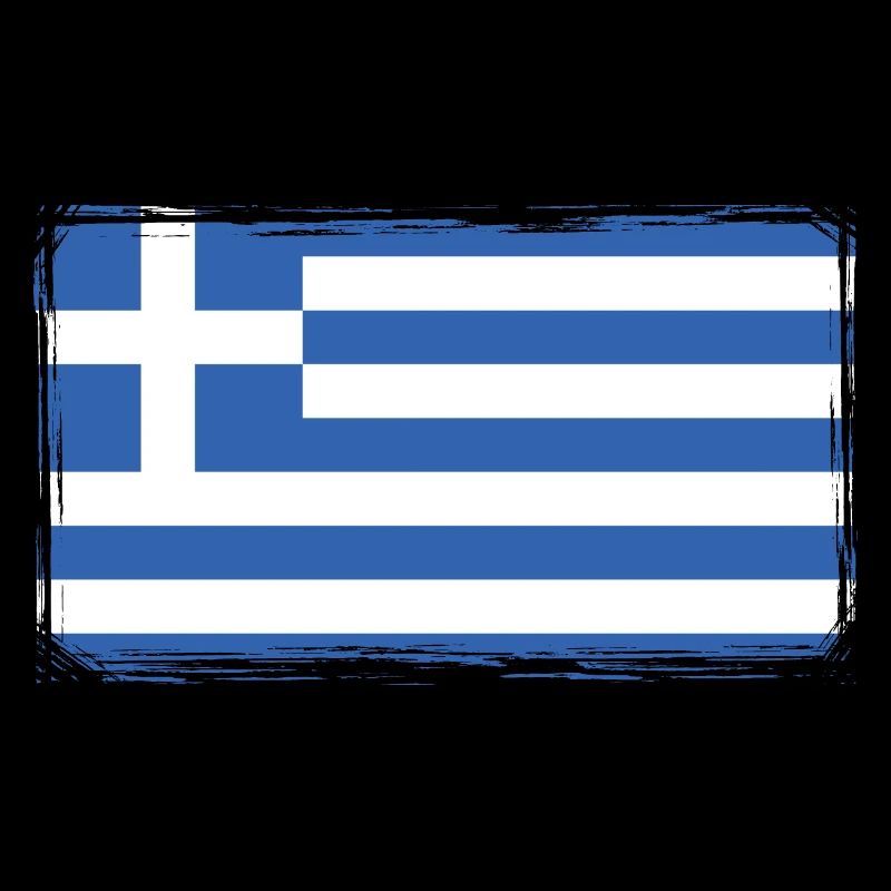 Grèce Drapeau Hellas Athènes Crète Kos Vintage