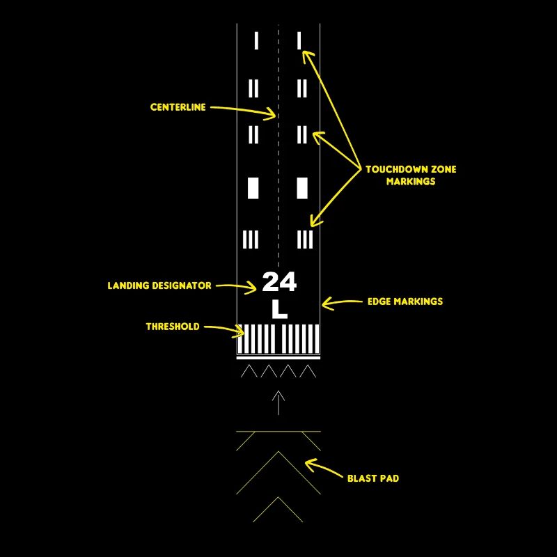 Explication du marquage des pistes d’aéroport - Pilote