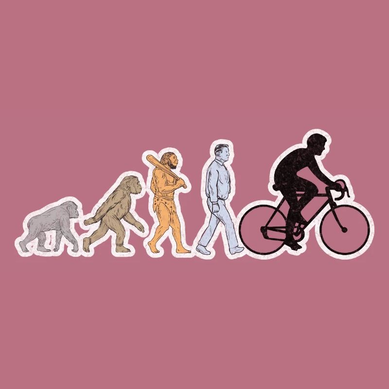 Evolution du vélo Hommes Black grunge
