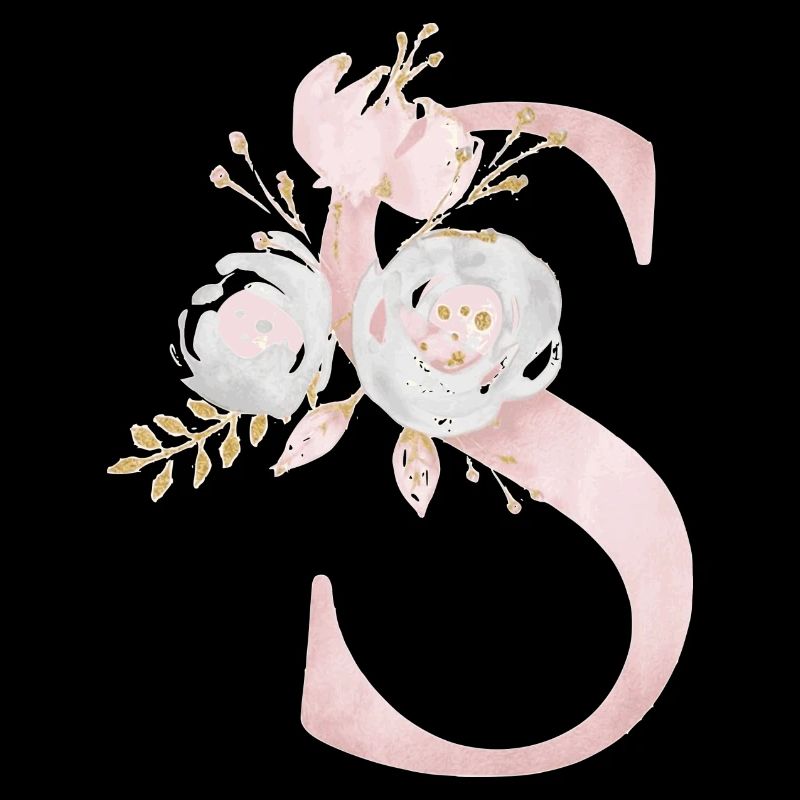 Lettre S avec des fleurs