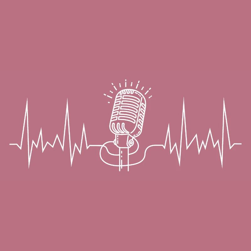 wave line microphone white
